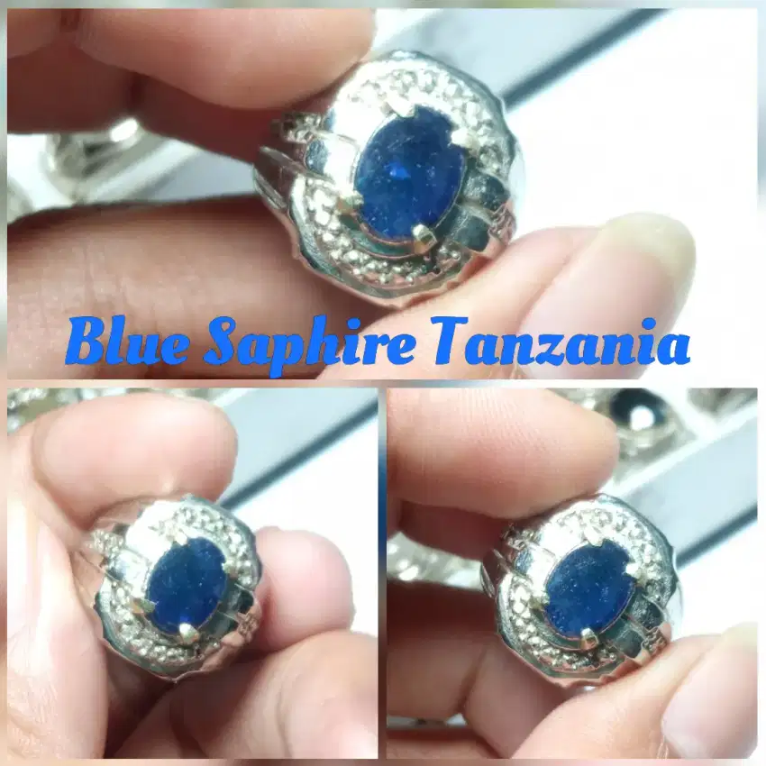 CINCIN BATU PERMATA BLUE SAPHIRE TANZANIA