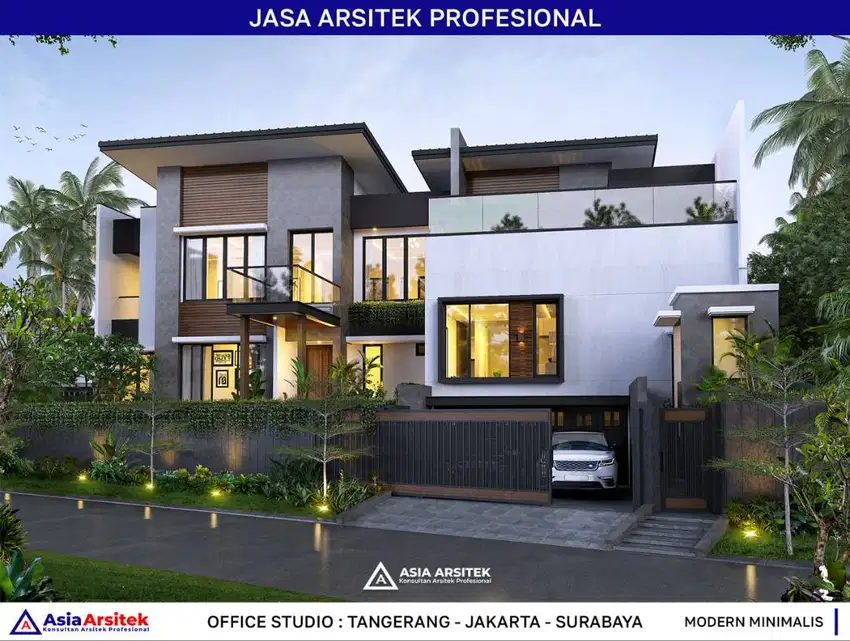 Jasa Desain Rumah Minimalis Modern 2 Lantai di Tapos Depok