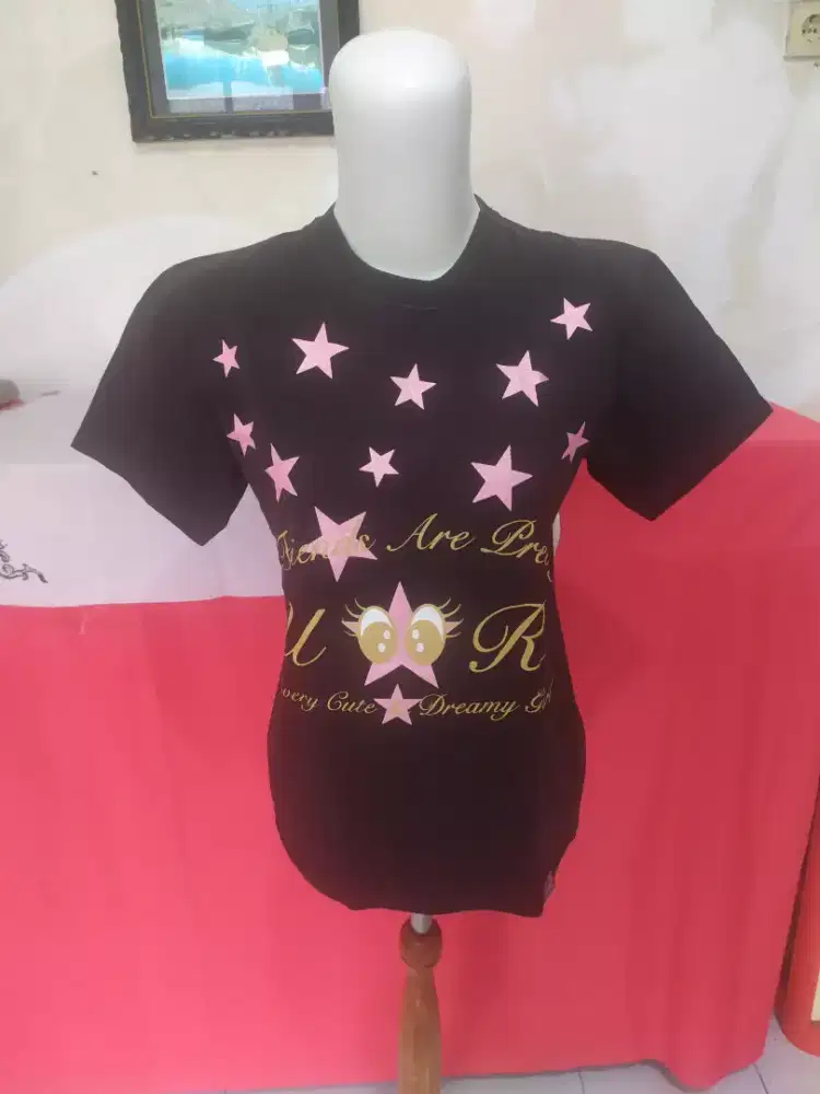kaos cewek bekas warna hitam