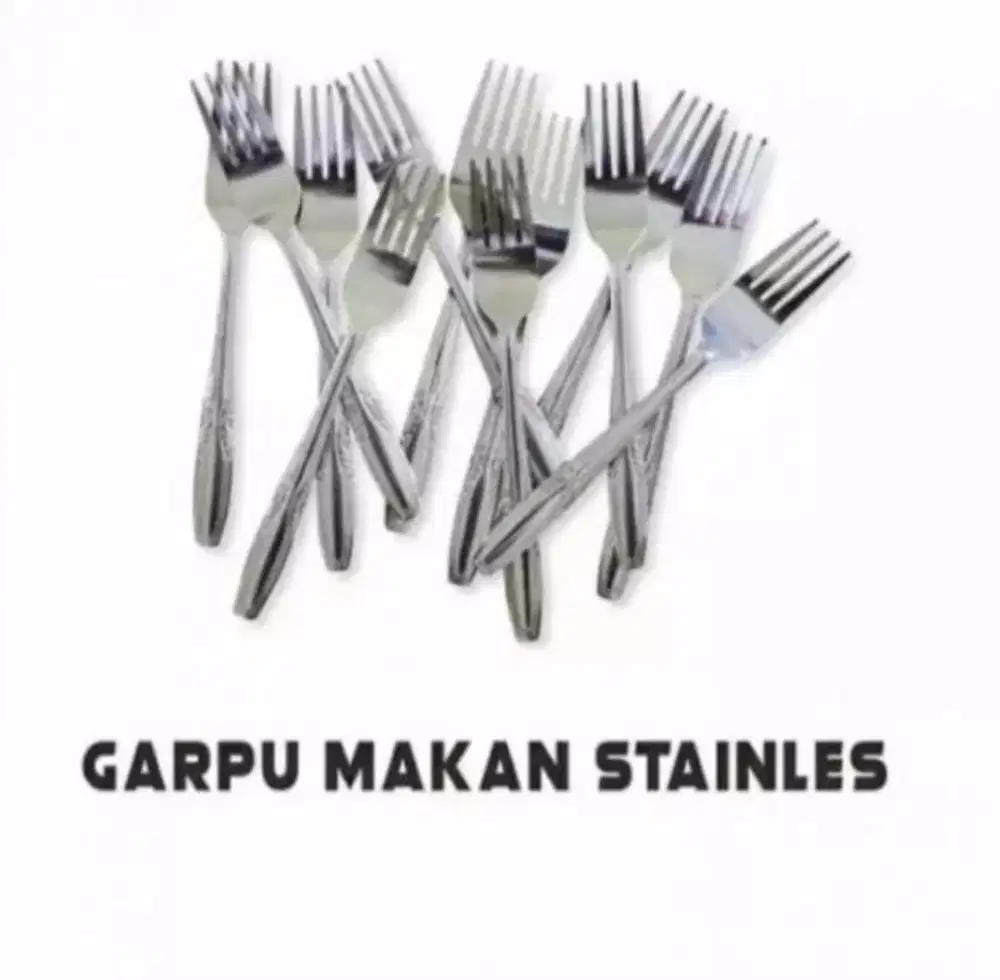 Garpu Makan Tebal Polos isi 12Pcs