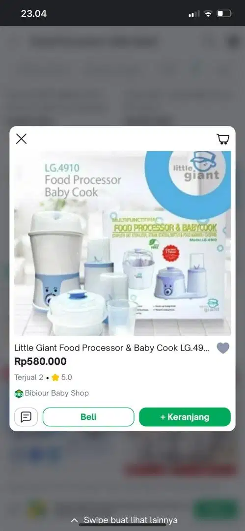 Little giant processor dan sterilize botol susu