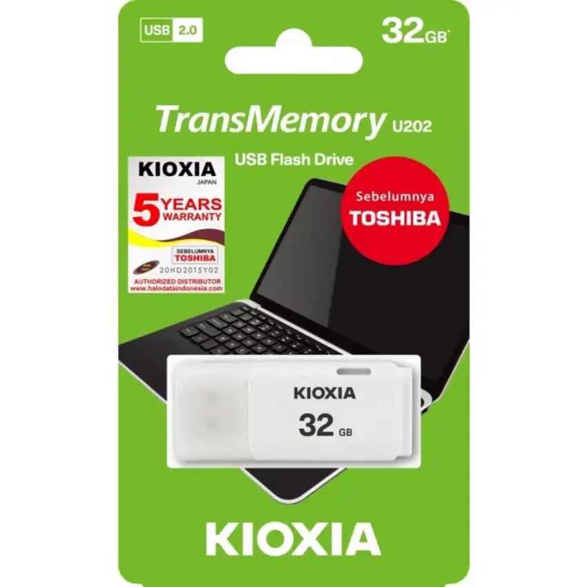 Flashdisk KIOXIA 32GB TransMemory U202 Made in Japan Garansi Resmi 5 Y