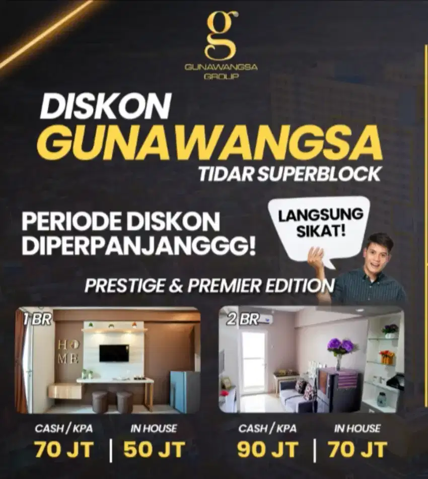 Beli Apartemen Surabaya Free IPL 2 tahun di Gunawangsa Surabaya