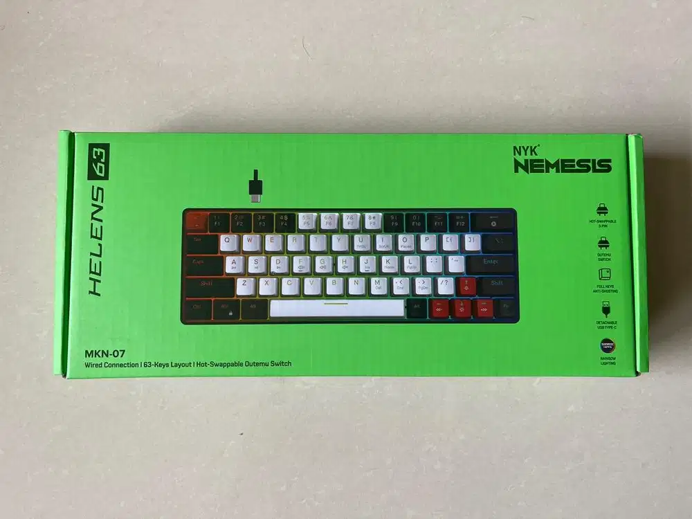 Keyboard Mechanical 63% NYK Nemesis MKN07 Helens63