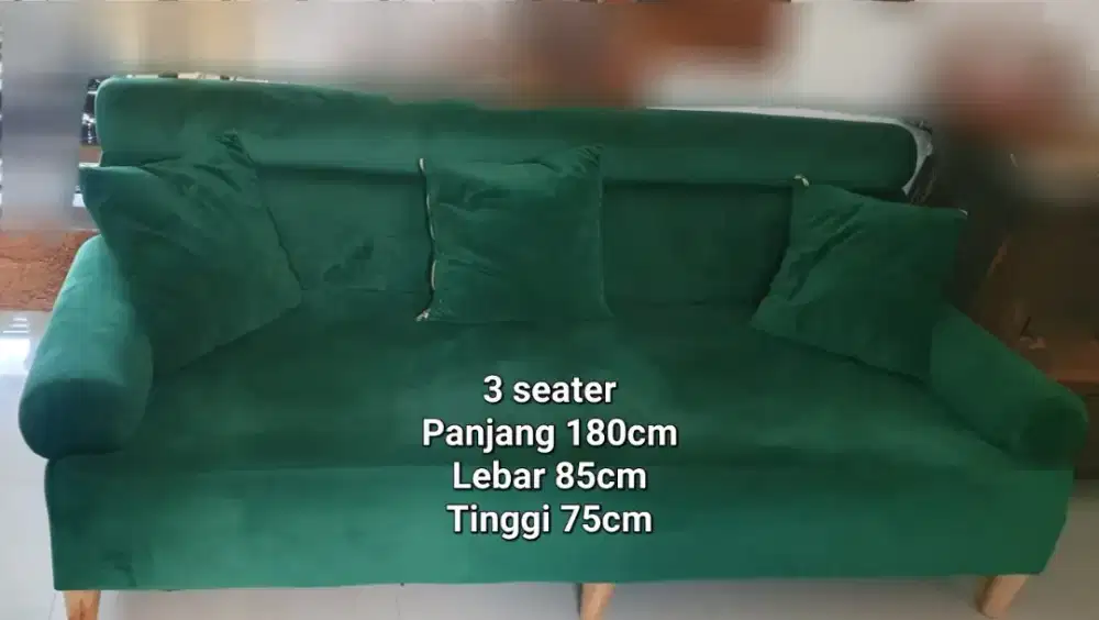 FLASH SALE !! Sofa beludru premium 3 seater