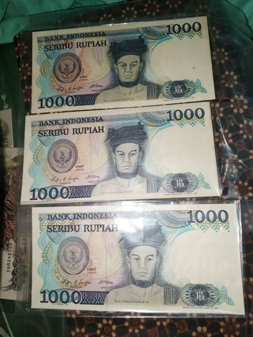 Uang Lama 1000 rupiah 1987 - Uang kuno Uang jadul