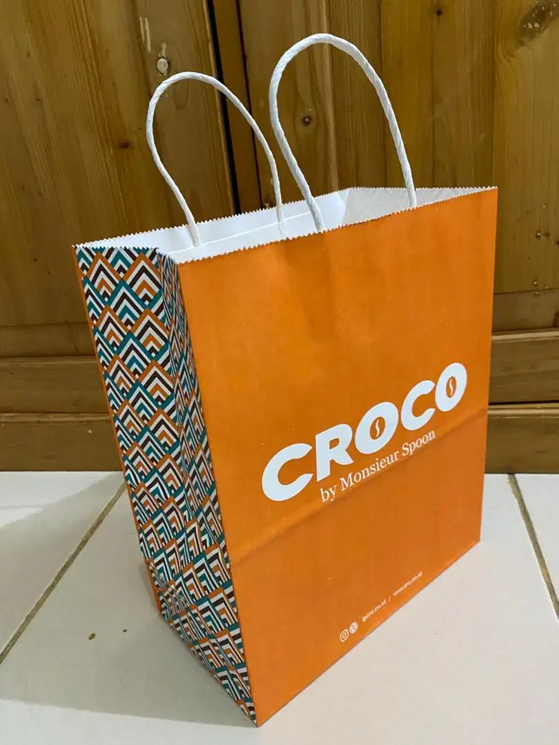 Paper bag CROCO by MS ori - preloved