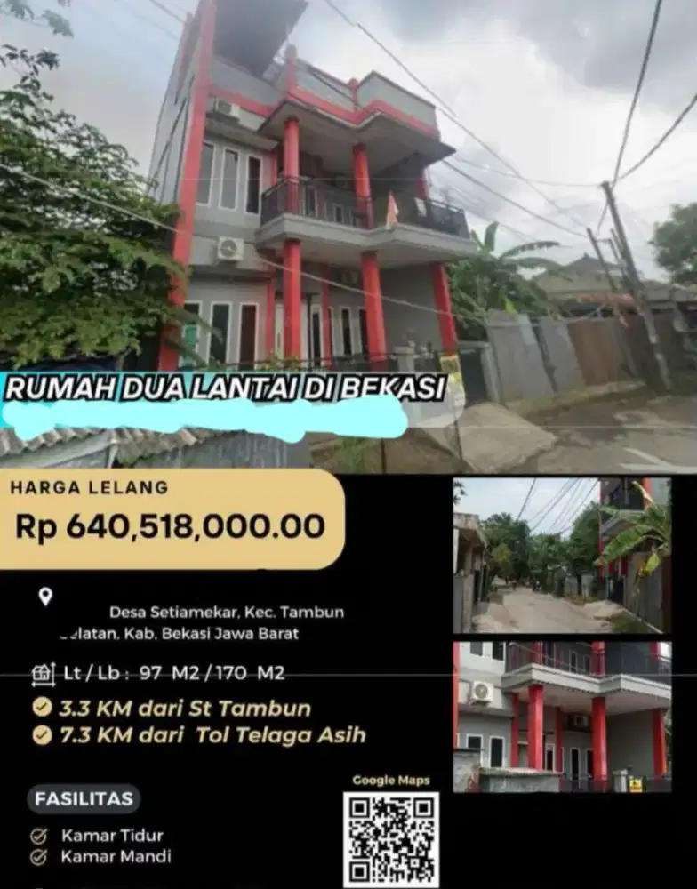 Dijual Rumah Desa Setiamekar Tambun Selatan