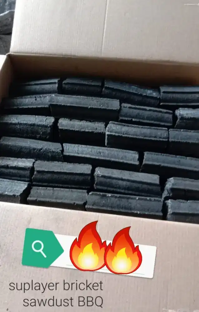 Briket Sawdust untuk barbeque 10 kg (suplier bisa partai besar)