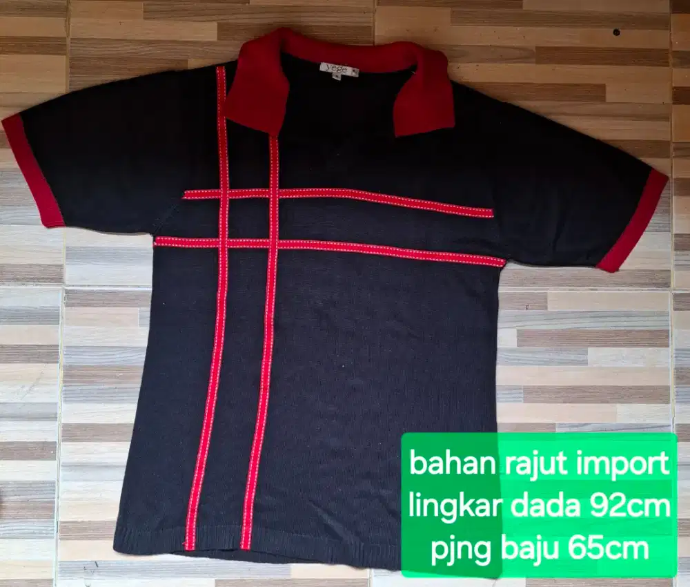 Preloved atasan blouse berkerah rajut