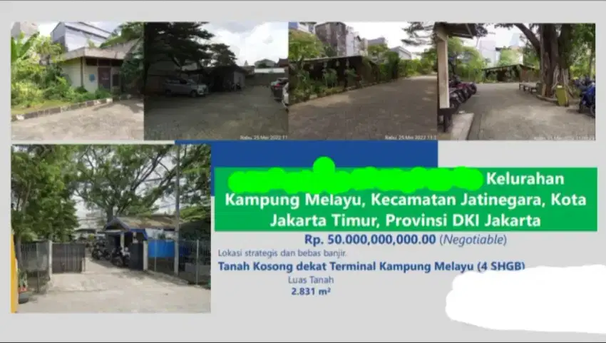 Dijual Tanah Kampung Melayu Jatinegara