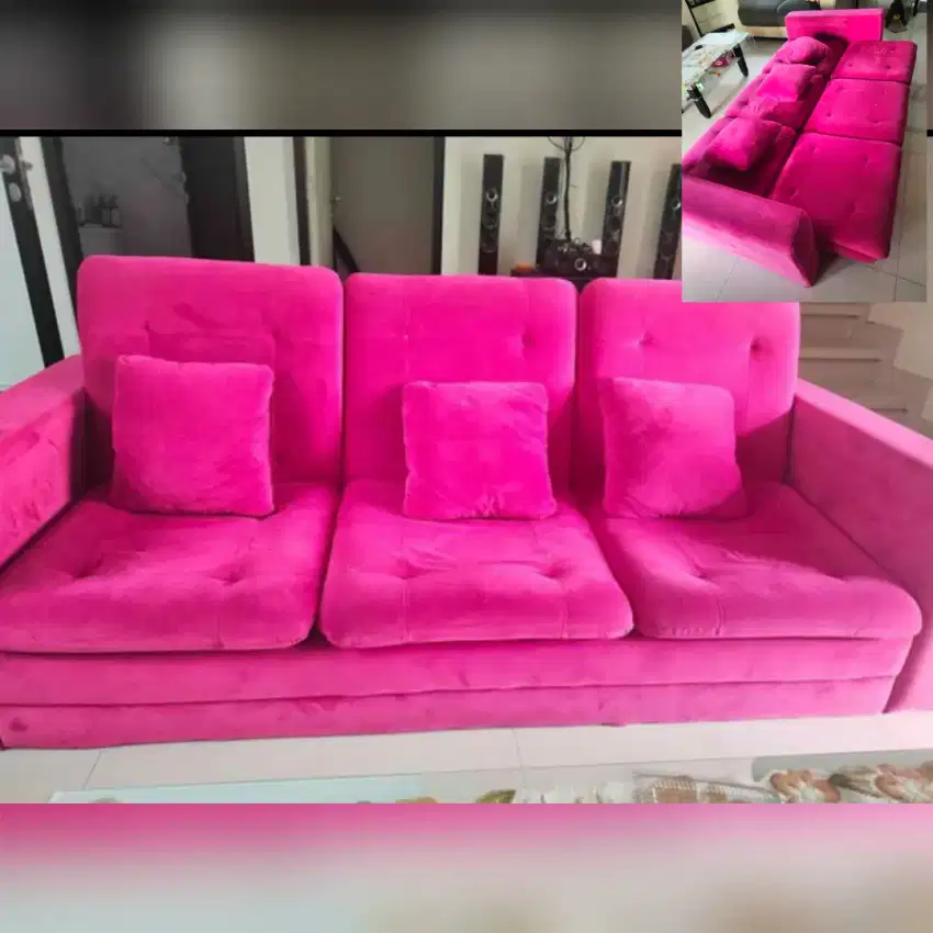 Sofa bed full bludru COD