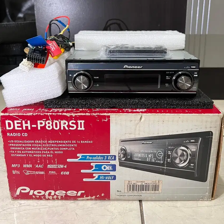 Head Unit Single Din Pioneer DEH-P80RSII High End Series