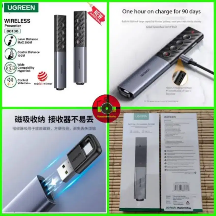 Laser Pointer Wireless Presenter Ugreen 80136