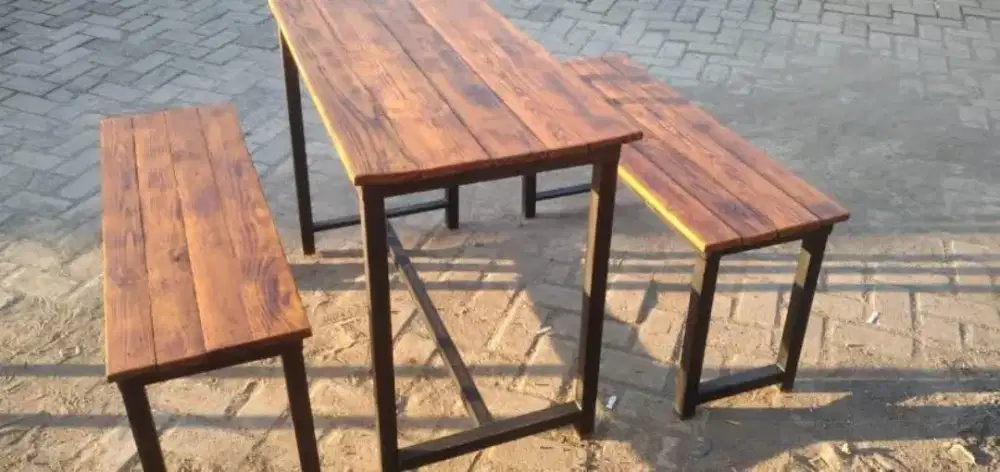 meja cafe industrial promo