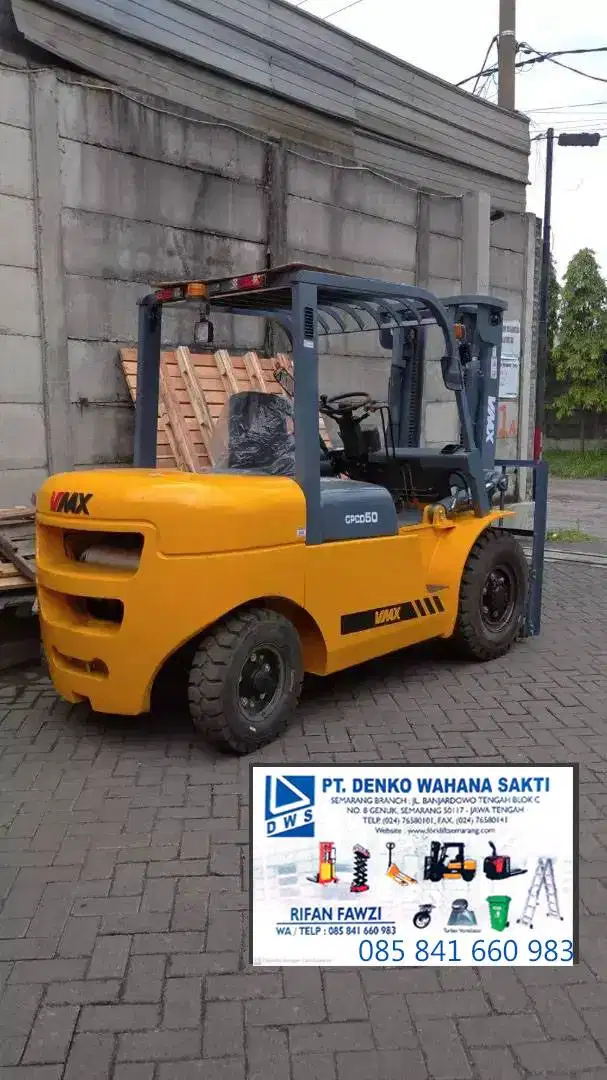 Forklift Pallet Bertenaga Mesin 5 Ton Diesel Tinggi 3 Meter