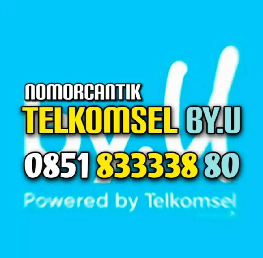 (Bisa COD) Nomor CANTIK Kartu TELKOMSEL by.U byU 3333880 #9