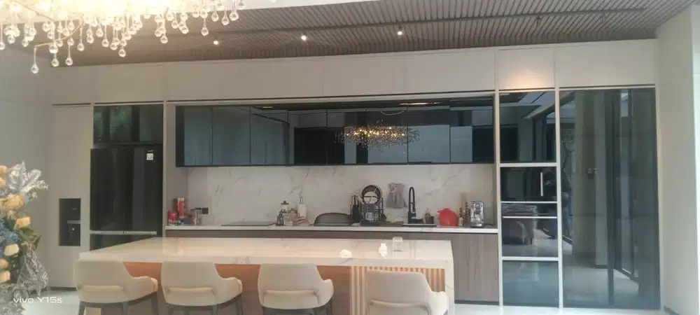 Pengerjaan interior desain dapur, kitchen set, renovasi bangun baru