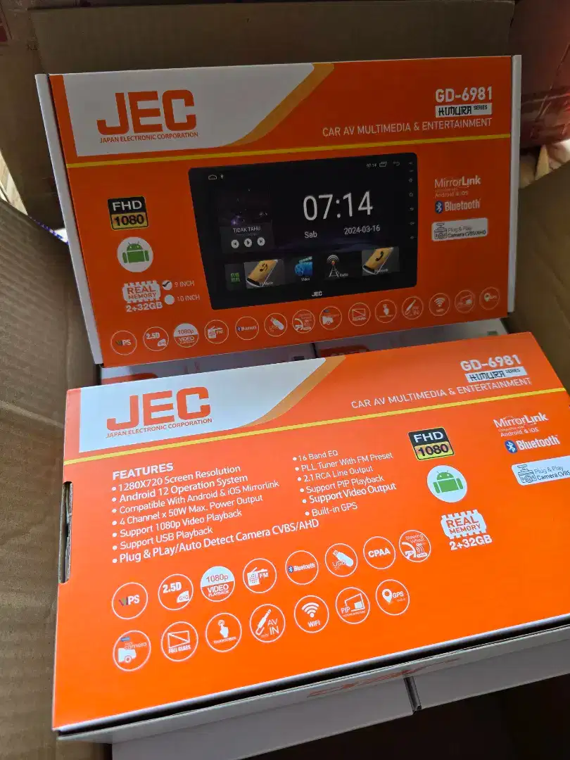 Android 9inch JEC New Ram 2/32GB