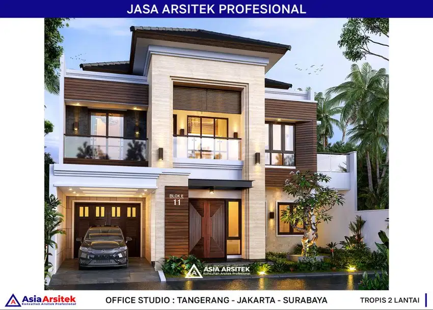 Jasa Arsitek Desain Gambar Rumah di Bekasi Desain Rumah 241 m2