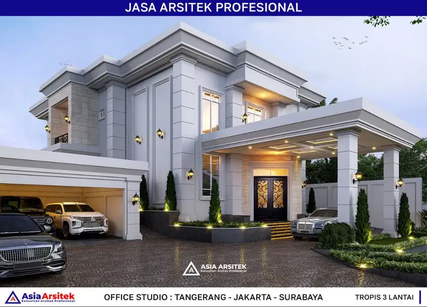 Jasa Arsitek Desain Gambar Rumah di Bekasi Desain Rumah 1380 m2