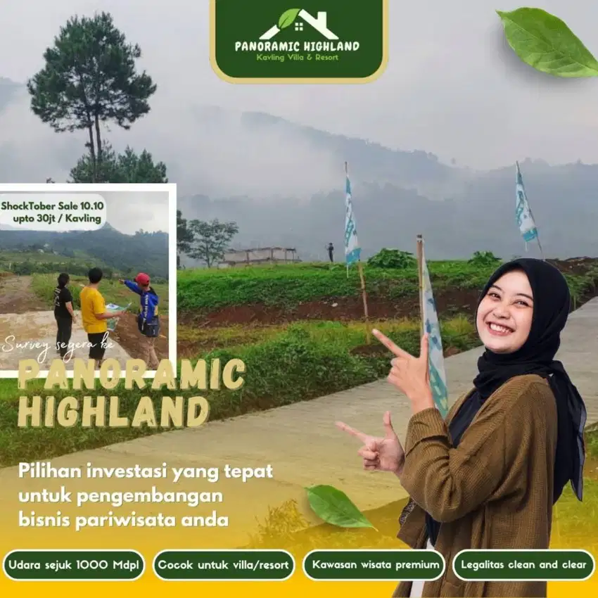 Jual Tanah SHM Cocok Untuk Villa di Panoramic Highland Resort Puncak B