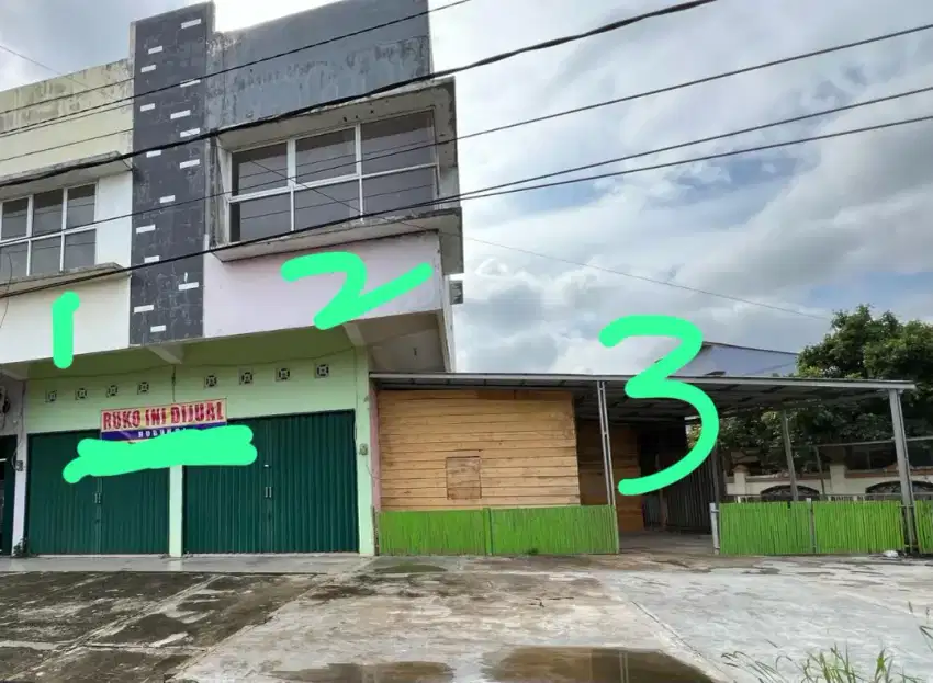 di jual murah ruko Over Kredit dpt 2 Ruko dan tanah samping ruko