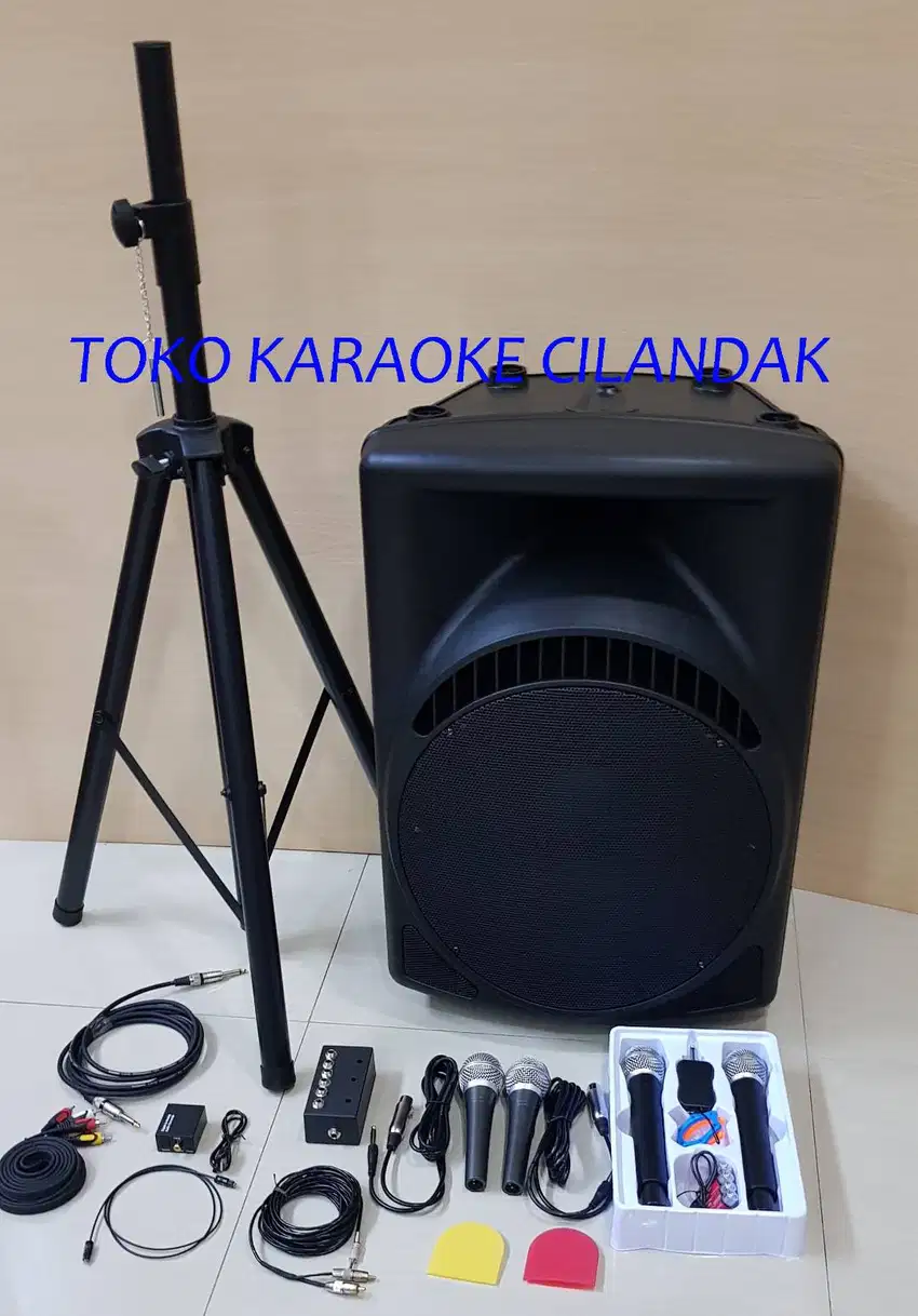 aktif speaker 15 1000 watt komplit siap nyanyi