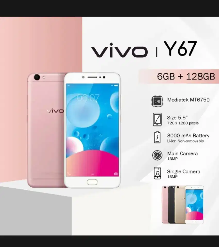 HP VIVO Y67 RAM 6/128GB 4G Smartphone Android