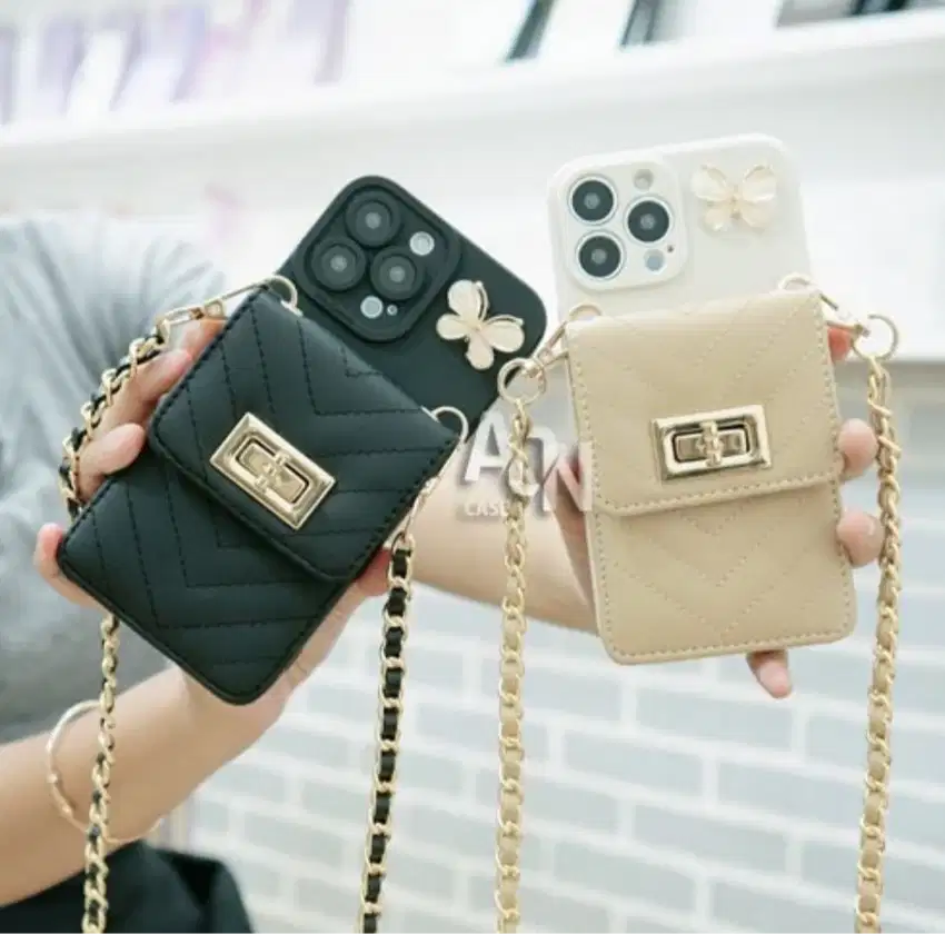 Case Dompet Sling Case HP Oppo Reno 8T 5G - Cream