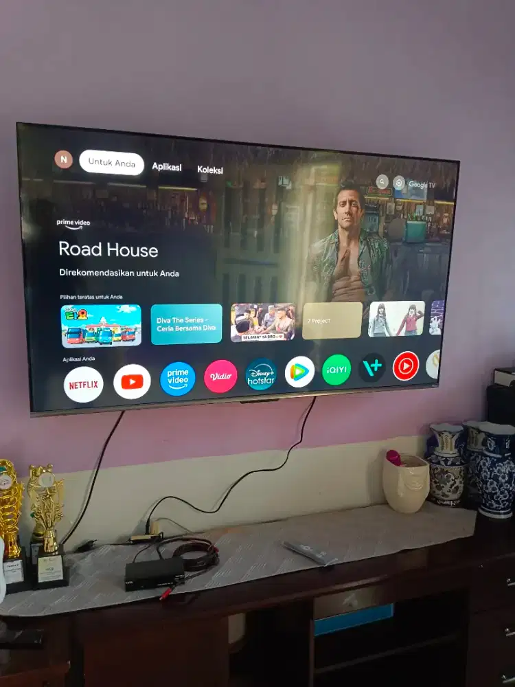 43 inc AQUA GOOGLE TV free garansi panel 5 tahun