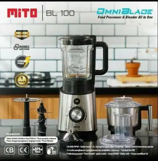 BLENDER MITOCHIBA BL100 & FOOD PROCESSOR