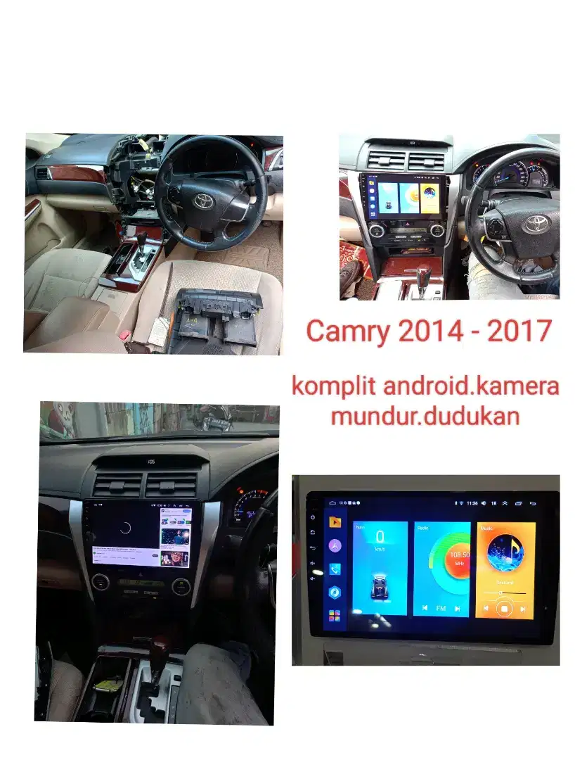 Headunit Camry android SM pasang sejadetabek