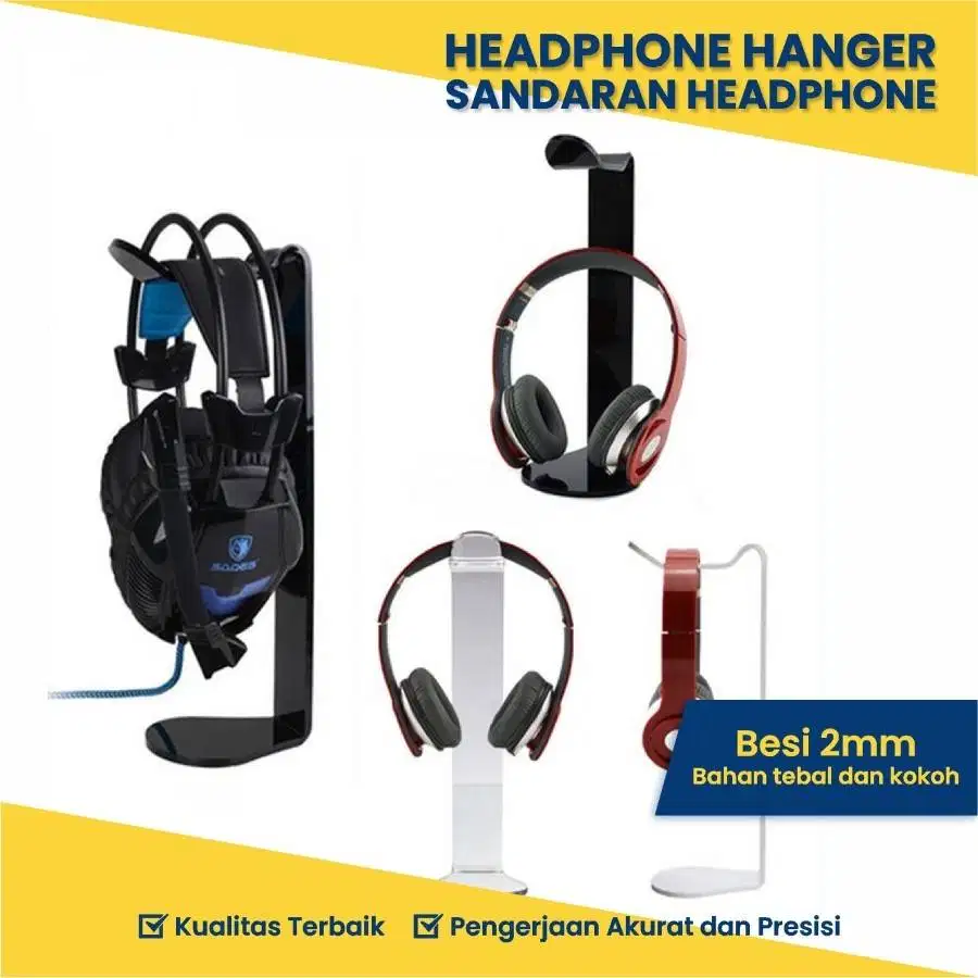 Stand Headset Gaming Head Set Hanger Tempat Naro Headphone