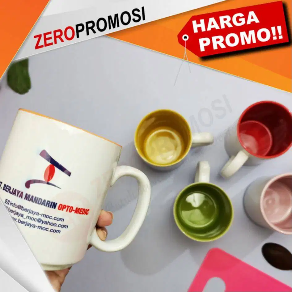 Custom Souvenir Mug Keramik Warna Dalam