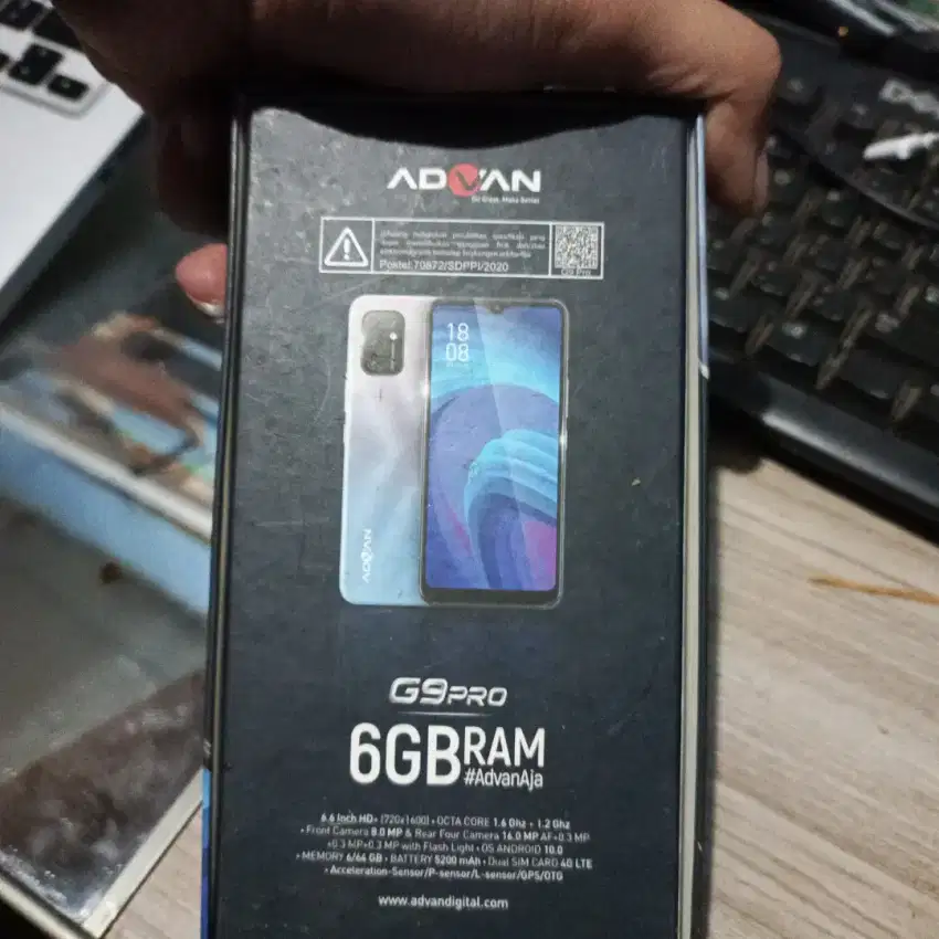 Advan G9 pro 6/64 hidup normal ada minus