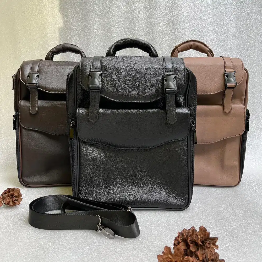 Ransel kulit multifungsi