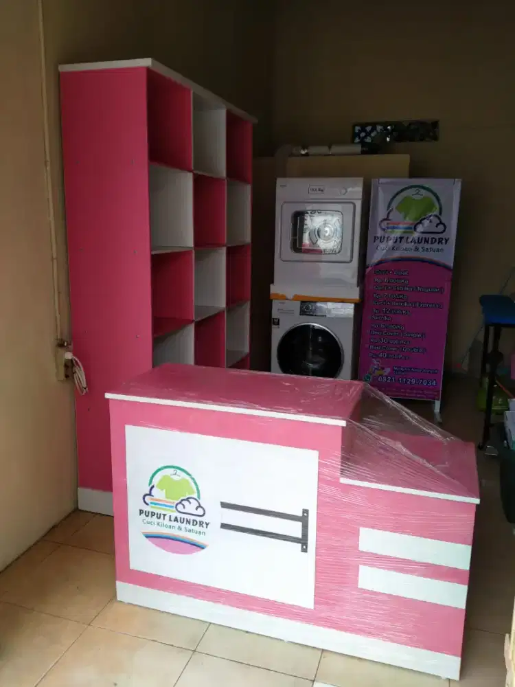 SET RAK&MEJA KASIR USAHA LOANDRY