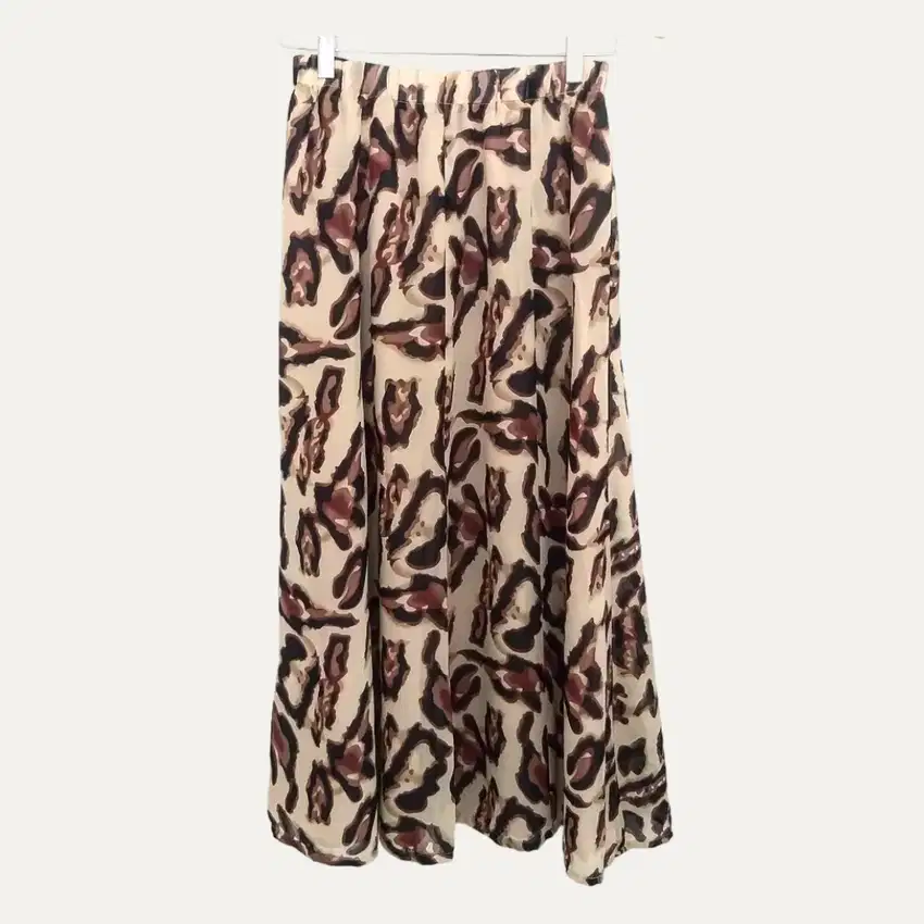 Preloved Leopard Long Skirt Rok Panjang Brown Premium