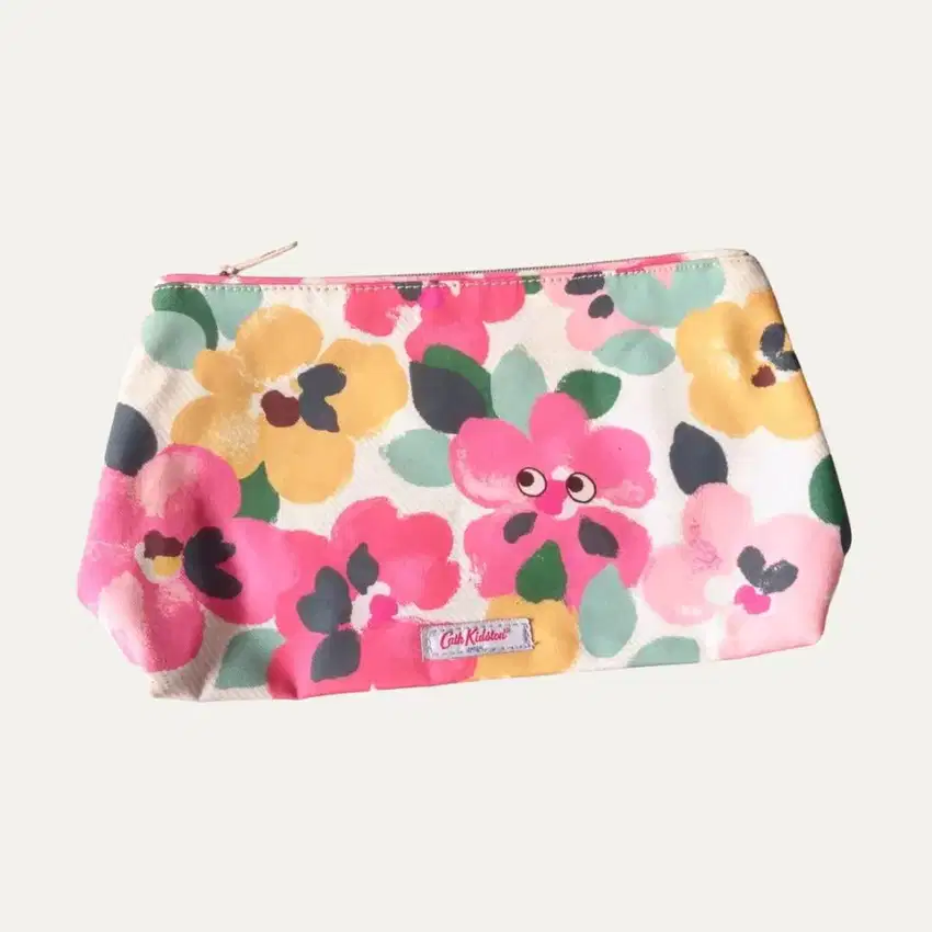 Preloved Pouch Brand Cath Kidston Motif Floral Pink Original