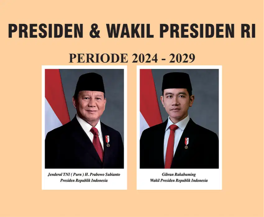 Poster Presiden  dan wakil presiden RI