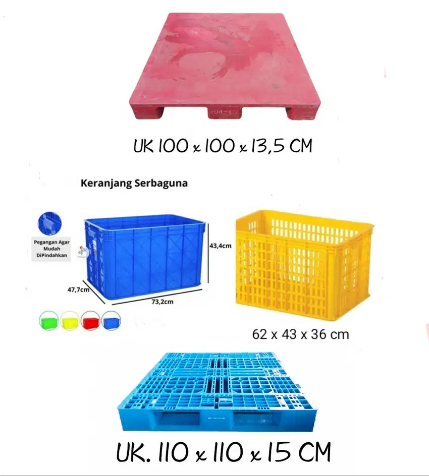 Pallet plastik keranjang Plastik palet plastik