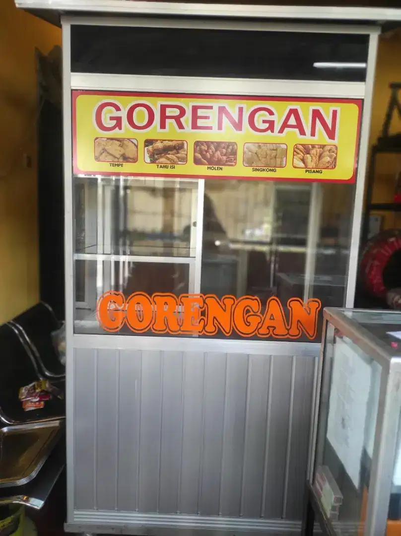 Di Jual Gerobak Gorengan Full Aluminium