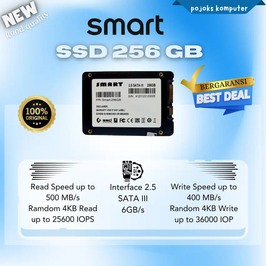 SSD Smart 256GB 2.5mm [Box] SATA III 6GB/s SSD SATA SSD PC SSD Laptop