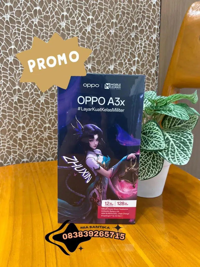 PROMO NEW PRODUCT OPPO A3x 6+6/128 NEW SEGEL GARANSI RESMI