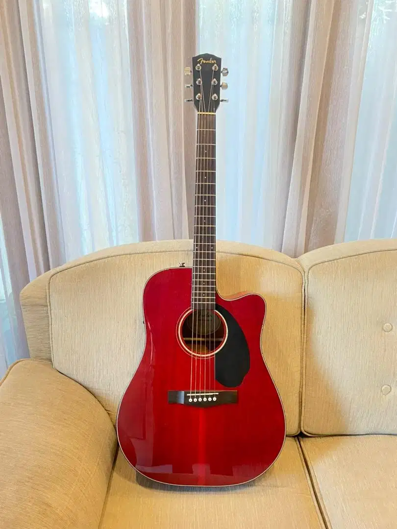 Fendet cd60ce red cherry akustik elektrik