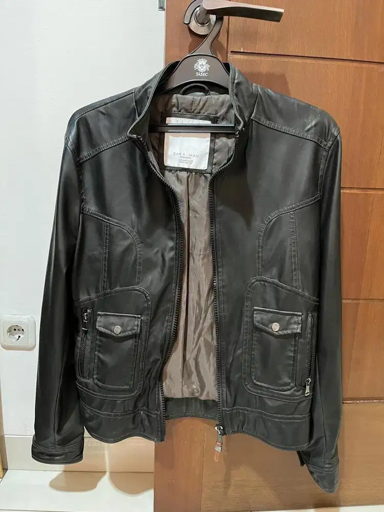Jaket kulit zara original
