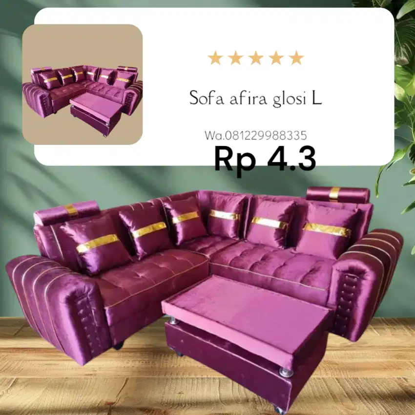 Sofa L anisa glossy