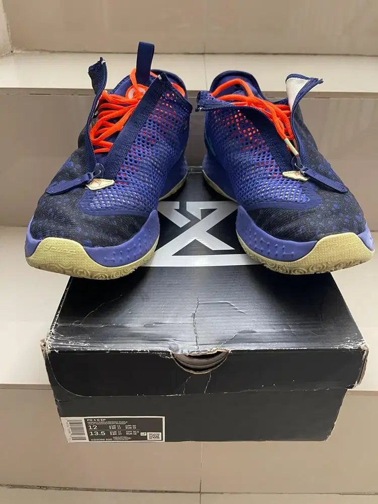 sepatu basket nike pg4 gatorade blue us12 eur46 bekas koleksi