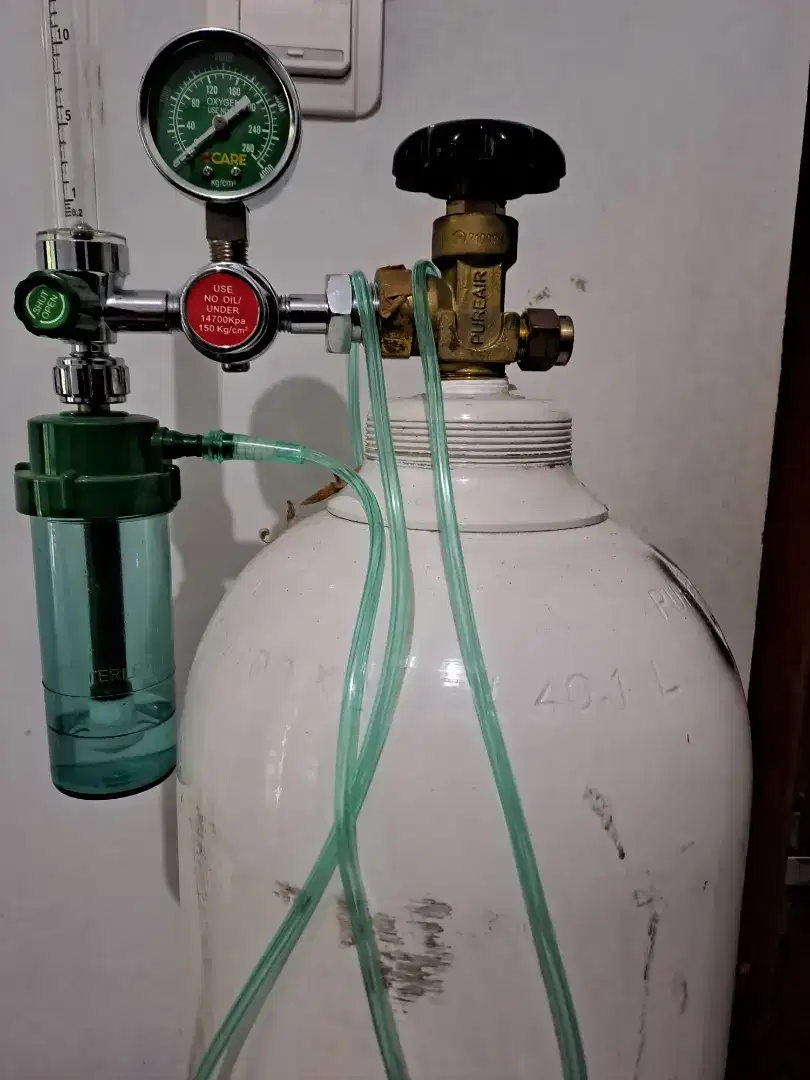 Dijual tabung oxygen besar ukuran 6m3 + regulator kondisi sangat layak